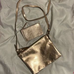 Rose gold crossbody and match card holder